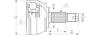 Шарнирный комплект (OPEN PARTS: CVJ5715.10)