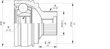 Шарнирный комплект (OPEN PARTS: CVJ5723.10)