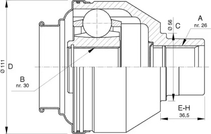 Шарнирный комплект (OPEN PARTS: CVJ5733.20)