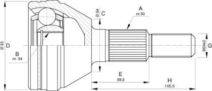 Шарнирный комплект (OPEN PARTS: CVJ5737.10)