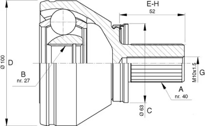 Шарнирный комплект (OPEN PARTS: CVJ5744.10)