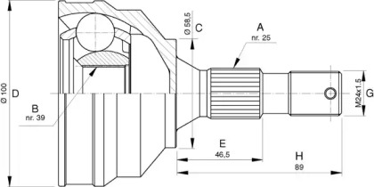 Шарнирный комплект (OPEN PARTS: CVJ5747.10)