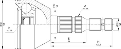 Шарнирный комплект (OPEN PARTS: CVJ5750.10)