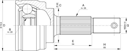 Шарнирный комплект (OPEN PARTS: CVJ5752.10)