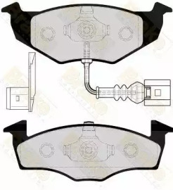 Комплект тормозных колодок (Brake ENGINEERING: PA1607)