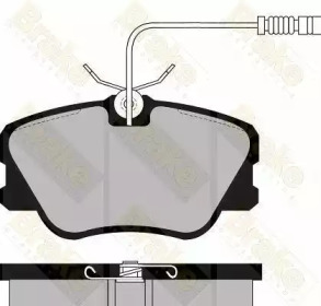 Комплект тормозных колодок (Brake ENGINEERING: PA532)