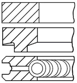 Комплект колец (GOETZE ENGINE: 08-146100-00)