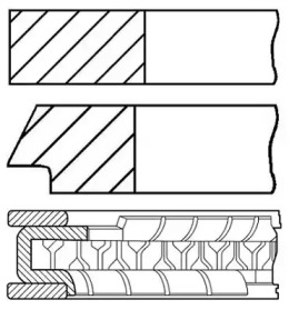 Комплект колец (GOETZE ENGINE: 08-441000-00)