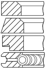 Комплект колец (GOETZE ENGINE: 08-163600-00)