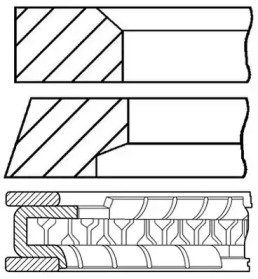 Комплект колец (GOETZE ENGINE: 08-433700-00)