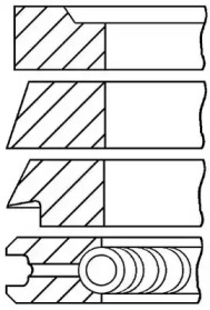 Комплект колец (GOETZE ENGINE: 08-313800-10)