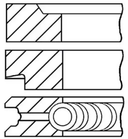 Комплект колец (GOETZE ENGINE: 08-107100-00)