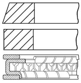 Комплект колец (GOETZE ENGINE: 08-443900-00)