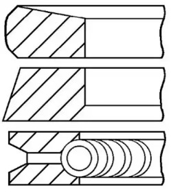 Комплект колец (GOETZE ENGINE: 08-127400-00)