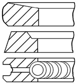 Комплект колец (GOETZE ENGINE: 08-436100-00)