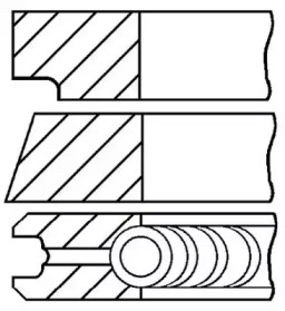 Комплект колец (GOETZE ENGINE: 08-145406-00)