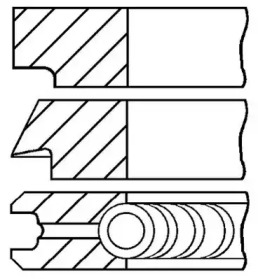 Комплект колец (GOETZE ENGINE: 08-145306-00)