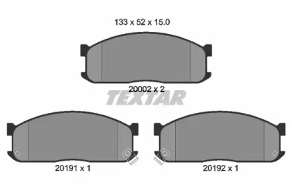 Комплект тормозных колодок (TEXTAR: 2000201)