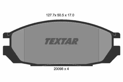 Комплект тормозных колодок (TEXTAR: 2009801)