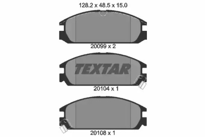 Комплект тормозных колодок (TEXTAR: 2009902)