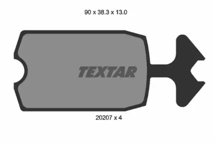 Комплект тормозных колодок (TEXTAR: 2020709)