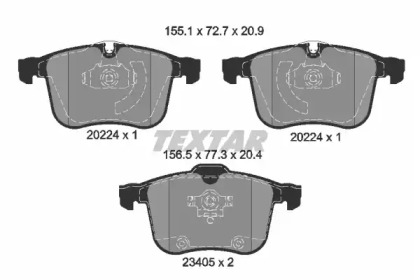 Комплект тормозных колодок (TEXTAR: 2022401)