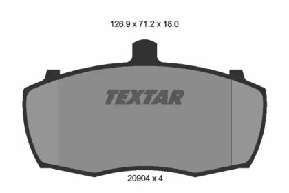 Комплект тормозных колодок (TEXTAR: 2090401)