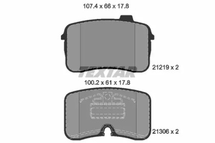 Комплект тормозных колодок (TEXTAR: 2121901)
