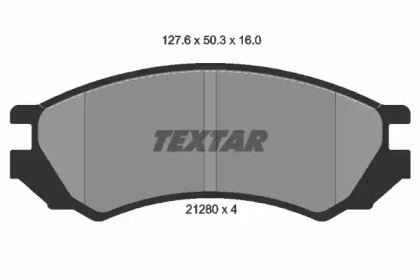 Комплект тормозных колодок (TEXTAR: 2128002)