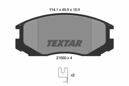 Комплект тормозных колодок (TEXTAR: 2165001)