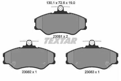 Комплект тормозных колодок (TEXTAR: 2308101)