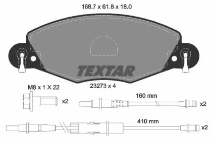 Комплект тормозных колодок (TEXTAR: 2327301)