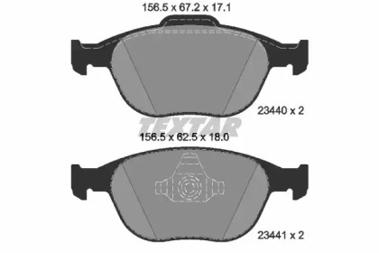 Комплект тормозных колодок (TEXTAR: 2344007)