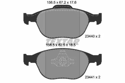 Комплект тормозных колодок (TEXTAR: 2344004)