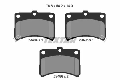 Комплект тормозных колодок (TEXTAR: 2349402)