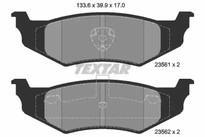 Комплект тормозных колодок (TEXTAR: 2356102)