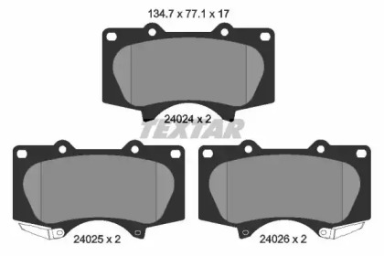 Комплект тормозных колодок (TEXTAR: 2402403)