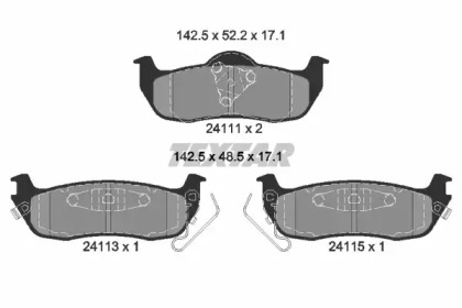 Комплект тормозных колодок (TEXTAR: 2411102)