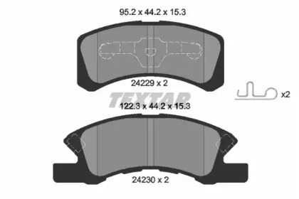 Комплект тормозных колодок (TEXTAR: 2422901)