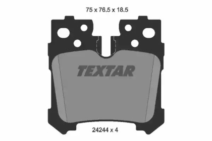 Комплект тормозных колодок (TEXTAR: 2424401)