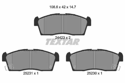 Комплект тормозных колодок (TEXTAR: 2442302)