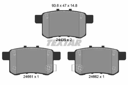 Комплект тормозных колодок (TEXTAR: 2443501)