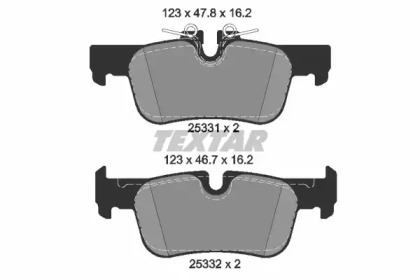 Комплект тормозных колодок (TEXTAR: 2533101)