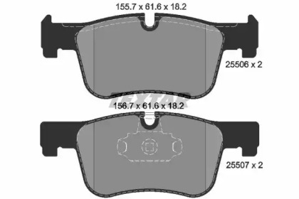Комплект тормозных колодок (TEXTAR: 2550601)