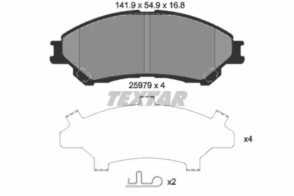 Комплект тормозных колодок (TEXTAR: 2597901)