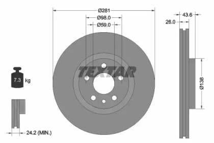 Тормозной диск (TEXTAR: 92074003)