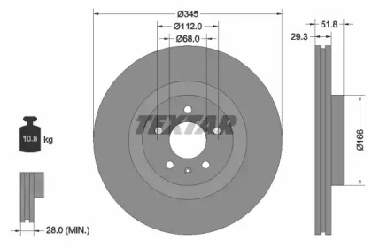 Тормозной диск (TEXTAR: 92160205)