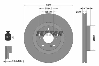 Тормозной диск (TEXTAR: 92177903)