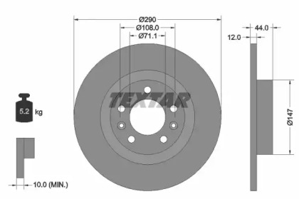 Тормозной диск (TEXTAR: 92238003)