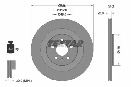 Тормозной диск (TEXTAR: 92241803)